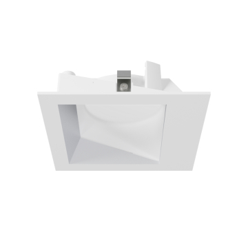 DMF Lighting M-Series 4" Square Wall Wash Clear Diffuse Trim - White