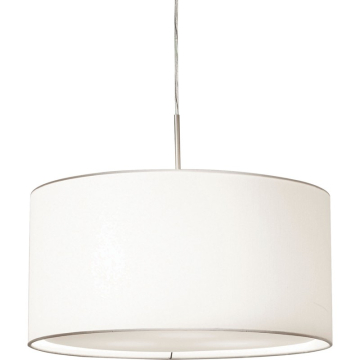 AFX Mae 20" Pendant - 120V - Satin Nickel / Linen White