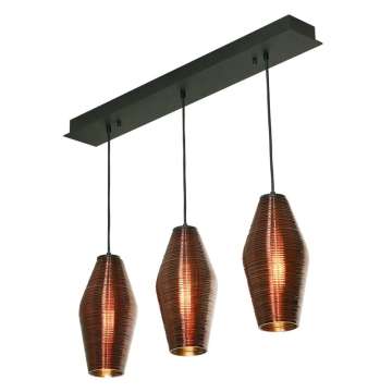 AFX Mila 3-Light Linear Pendant - 120V - Black