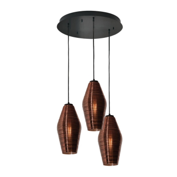 AFX Mila 3-Light Round Pendant - 120V - Black
