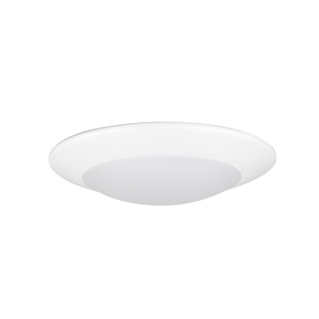 Nora Lighting 6" Contractor Series LED Flush Mount Disk Light - 16W - 3000K - Matte Powder White - 12-PACK