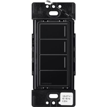 Lutron RadioRA 3 Sunnata RF Hybrid Keypad - 3 Button w/ Raise-Lower - Black