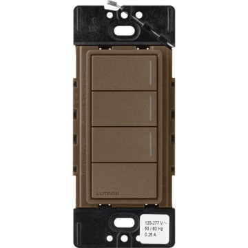 Lutron RadioRA 3 Sunnata Keypad - 3 Button w/ Raise-Lower - Espresso