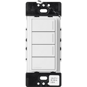 Lutron RadioRA 3 Sunnata RF Hybrid Keypad - 3 Button w/ Raise-Lower - White