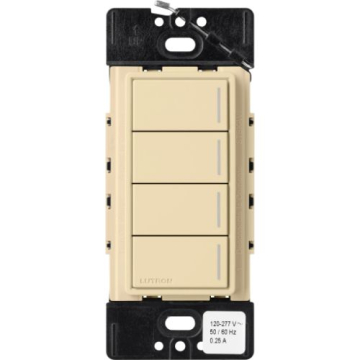 Lutron RadioRA 3 Sunnata RF Hybrid Keypad - 4 Button - Ivory