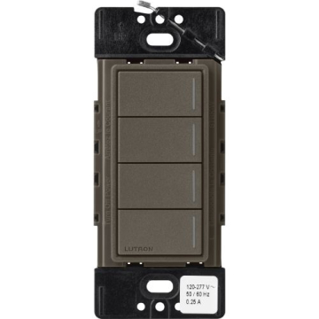 Lutron RadioRA 3 Sunnata Keypad - 4 Button - Truffle