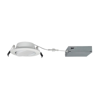 Nora Lighting 4" FLIN Adjustable LED Downlight - CCT Selectable - Matte Powder White