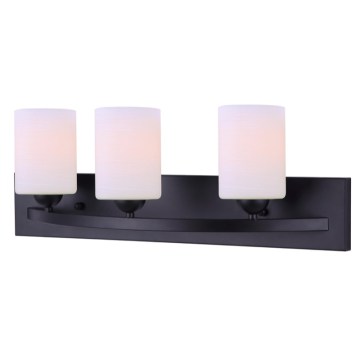 Canarm Hampton 3-Light Vanity Light - 120V - Black