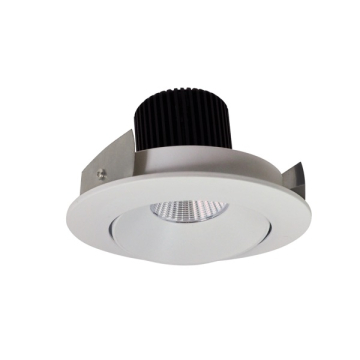 Nora Lighting 4" Iolite LED Downlight - Round Adjustable Cone - 1000 Lumens - 2700K - White