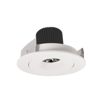 Nora Lighting 4" Iolite LED Downlight - Round Gimbal - 10° Optic - 800 Lumens - 2700K - White