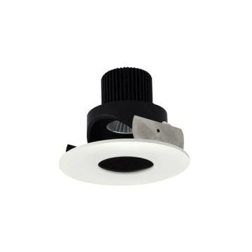 Nora Lighting 4" Iolite LED Downlight - Adjustable Pinhole - 10° Optic - 800 Lumens - 2700K - Black / Matte Powder White