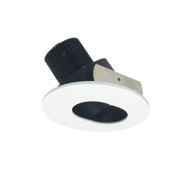 Nora Lighting 4" Iolite LED Downlight - Adjustable Slot - 10° Optic - 800 Lumens - 2700K - Black / Matte Powder White