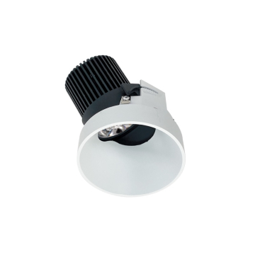 Nora Lighting 4" Iolite LED Downlight - Trimless Adjustable Slot - 10° Optic - 800 Lumens - 2700K - Matte Powder White