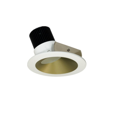 Nora Lighting 4" Iolite LED Downlight - Round Wall Wash - 1000 Lumens - 2700K - Champagne Haze / Matte Powder White