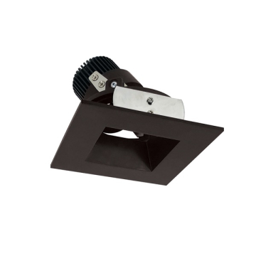 Nora Lighting 4" Iolite LED Downlight - Square Adjustable Reflector / Square Aperture - 10° Optic - 800 Lumens - 2700K - Bronze