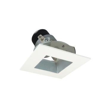 Nora Lighting 4" Iolite LED Downlight - Square Adjustable Reflector / Square Aperture - 10° Optic - 800 Lumens - 2700K - Haze / Matte Powder White