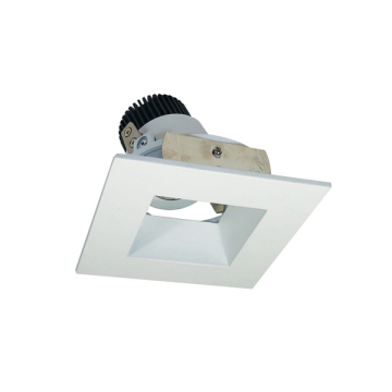 Nora Lighting 4" Iolite LED Downlight - Square Adjustable Reflector / Square Aperture - 10° Optic - 800 Lumens - 3000K - Matte Powder White