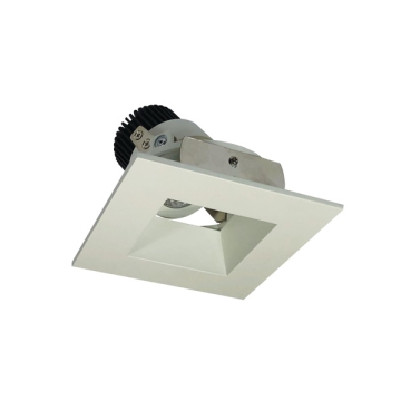 Nora Lighting 4" Iolite LED Downlight - Square Adjustable Reflector / Square Aperture - 10° Optic - 800 Lumens - 3000K - White