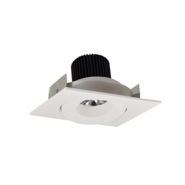 Nora Lighting 4" Iolite LED Downlight - Square Gimbal - 10° Optic - 800 Lumens - 2700K - White
