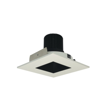 Nora Lighting 4" Iolite LED Downlight - Square w/ Square Aperture - 10° Optic - 800 Lumens - 2700K - Black / White