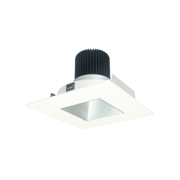 Nora Lighting 4" Iolite LED Downlight - Square w/ Square Aperture - 10° Optic - 800 Lumens - 2700K - Haze / Matte Powder White