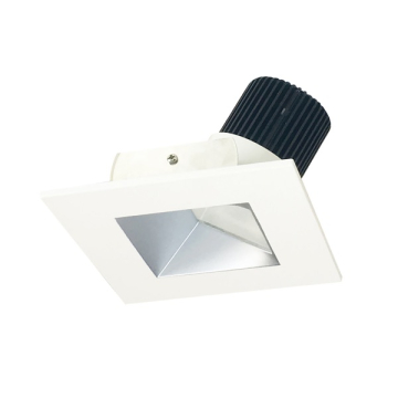 Nora Lighting 4" Iolite LED Downlight - Square Wall Wash - 1000 Lumens - 2700K - Haze / Matte Powder White