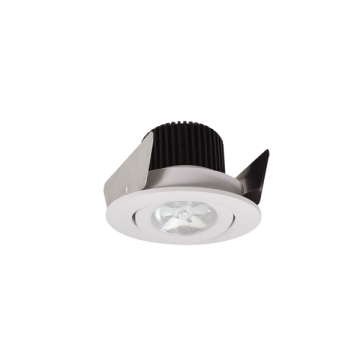 Nora Lighting 2" Iolite LED Downlight - Round Adjustable Gimbal - 10° Optic - 800 Lumens - 2700K - White