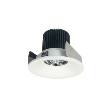 Nora Lighting 2" Iolite LED Downlight - Round Bullnose - 10° Optic - 800 Lumens - 2700K - Matte Powder White