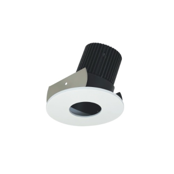 Nora Lighting 2" Iolite LED Downlight - Adjustable Pinhole - 10° Optic - 800 Lumens - 2700K - Black / Matte Powder White