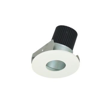 Nora Lighting 2" Iolite LED Downlight - Adjustable Pinhole - 10° Optic - 800 Lumens - 2700K - Haze / Matte Powder White