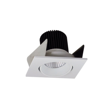 Nora Lighting 2" Iolite LED Downlight - Square Adjustable Cone - 1000 Lumens - 2700K - White