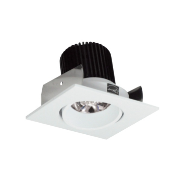 Nora Lighting 2" Iolite LED Downlight - Square Adjustable Cone - 10° Optic - 800 Lumens - 2700K - White
