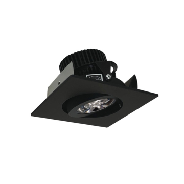 Nora Lighting 2" Iolite LED Downlight - Square Adjustable Gimbal - 10° Optic - 800 Lumens - 3500K - Black