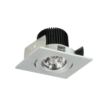 Nora Lighting 2" Iolite LED Downlight - Square Adjustable Gimbal - 10° Optic - 800 Lumens - 3500K - Natural Metal