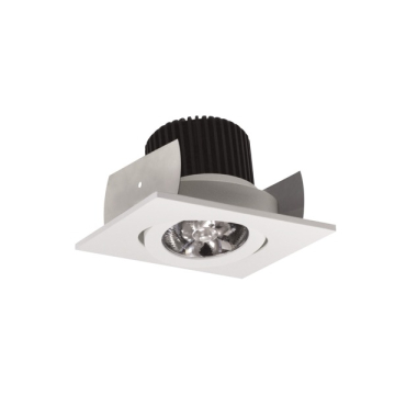 Nora Lighting 2" Iolite LED Downlight - Square Adjustable Gimbal - 10° Optic - 800 Lumens - 3500K - White