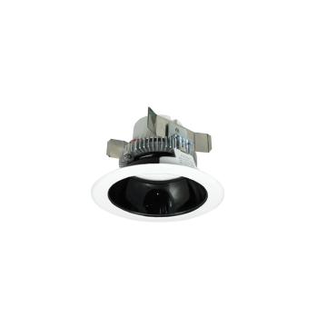 Nora Lighting 4" 12W Cobalt Round LED Retrofit Downlight - Dimmable - 2700K - 750 Lumens - 120V - White Trim / Black Reflector