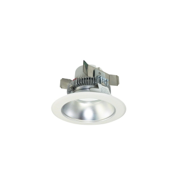 Nora Lighting 4" 12W Cobalt Round LED Retrofit Downlight - Dimmable - 2700K - 750 Lumens - 120V - White Trim / Chrome Reflector