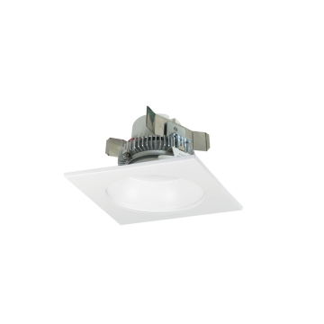 Nora Lighting 4" 12W Cobalt Square LED Retrofit Downlight - Dimmable - 2700K - 750 Lumens - 120V - Round Aperture - White