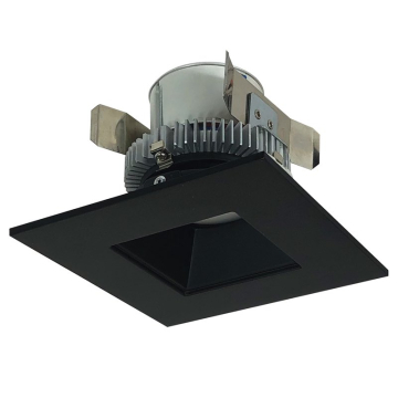 Nora Lighting 4" 12W Cobalt Square LED Retrofit Downlight - Dimmable - 2700K - 750 Lumens - 120V - Black