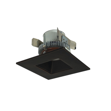 Nora Lighting 4" 12W Cobalt Square LED Retrofit Downlight - Dimmable - 2700K - 750 Lumens - 120V - Bronze