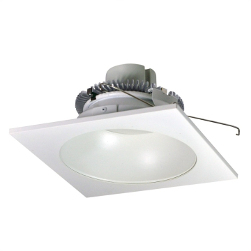 Nora Lighting 6" 12W Cobalt Square LED Retrofit Downlight - 2700K - 1,000 Lumens - 120V - White Trim / Round Reflector