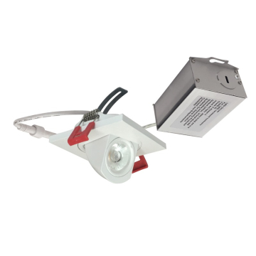 Nora Lighting 2" M2 Round LED Adjustable Elbow - 500 Lumens - 7W - 2700K - 120V - Matte Powder White
