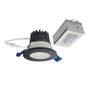 Nora Lighting 2" M2 Round LED Lensed Downlight - 400 Lumens - 6W - 2700K - 120V - Matte Black