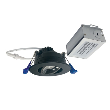 Nora Lighting 2" M2 Round LED Gimbal Downlight - 400 Lumens - 6W - 2700K - 120V - Matte Black