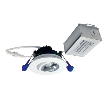 Nora Lighting 2" M2 Round LED Gimbal Downlight - 400 Lumens - 6W - 2700K - 120V - Matte Powder White