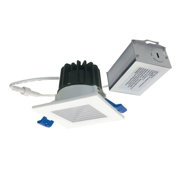 Nora Lighting 2" M2 Square LED Baffled Downlight - 600 Lumens - 8W - 2700K - 120V - Matte Powder White