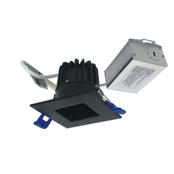 Nora Lighting 2" M2 Square LED Downlight - 600 Lumens - 8W - 2700K - 120V - Matte Black