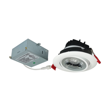 Nora Lighting 4" 12W M4 Gimbal LED Downlight - 2700K - 950 Lumens - 120V - Matte Powder White