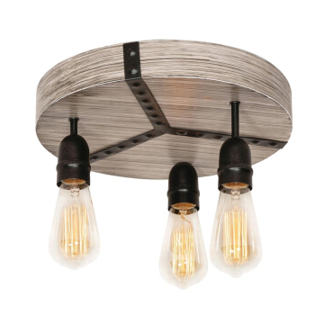 AFX Noah 13" Semi-Flush Mount - 120V - Distressed Grey