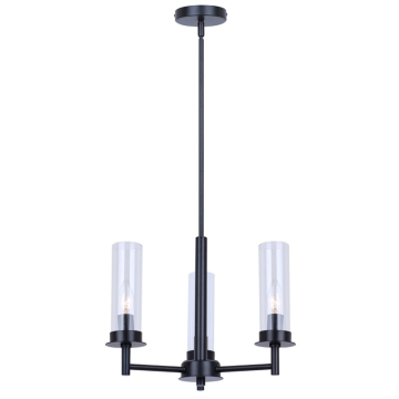 Canarm Benson 3-Light Chandelier - 120V - Black